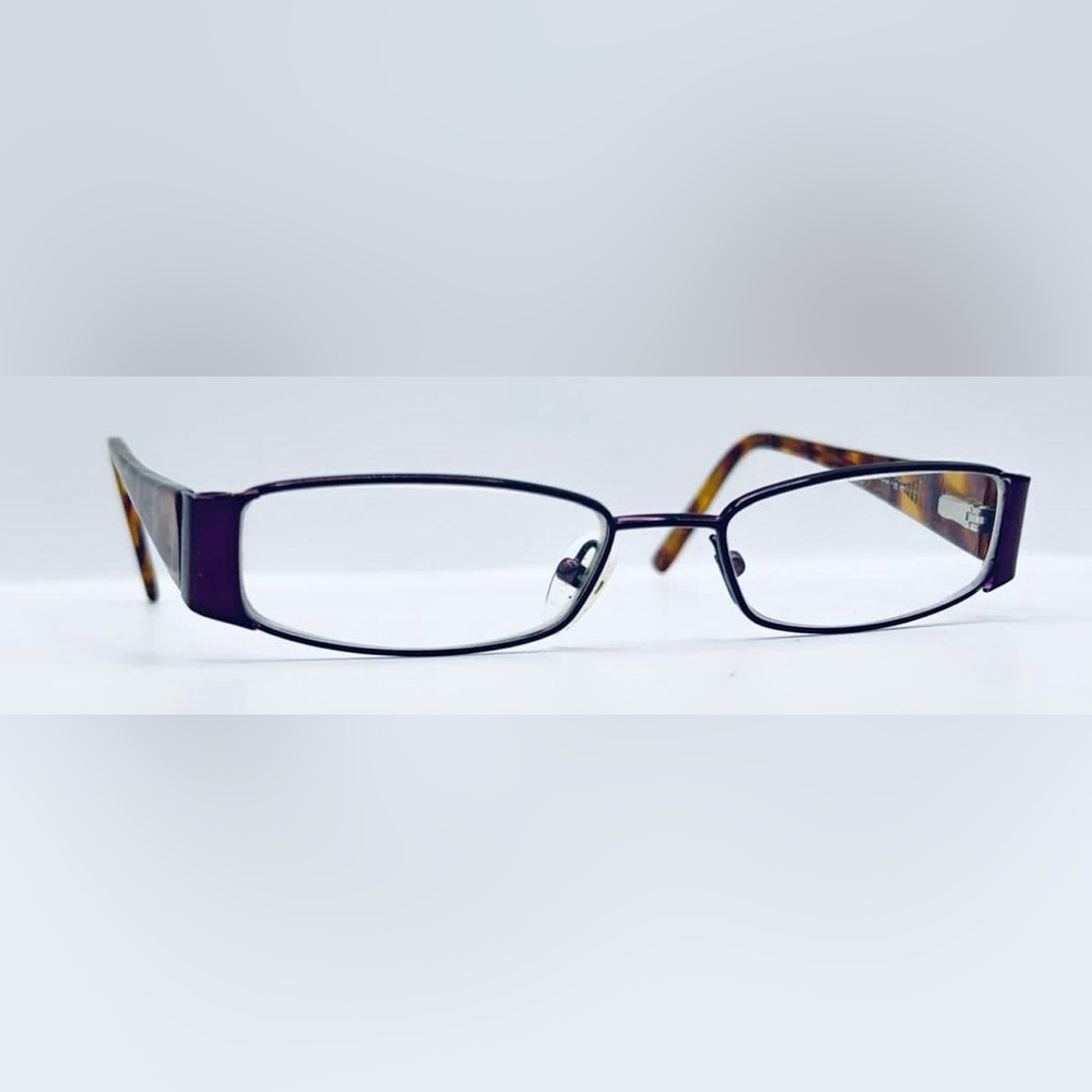 Easy Clip Brown Purple Rectangular Sunglasses Frames Only